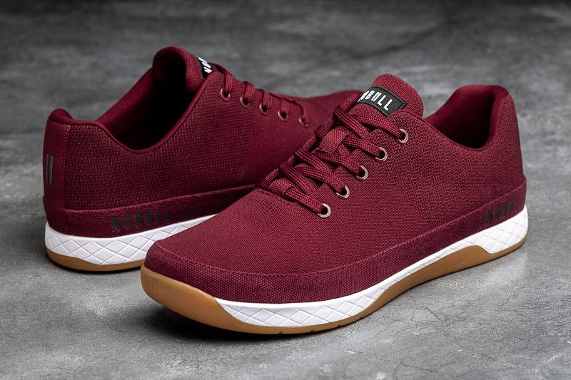 Men's Nobull Burgundy Canvas Trainers Burgundy | SG Y2254X